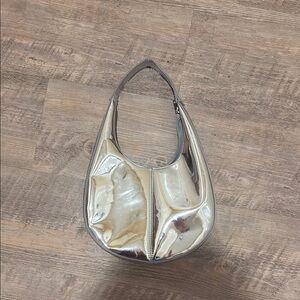 Silver Chrome Metallic Handbag
